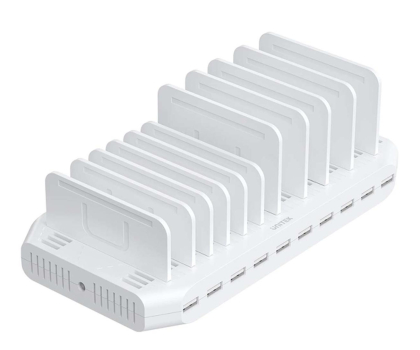 Ładowarka i akumulator UNITEK Stacja ładująca 10xUSB 2.4A 60W Y-2190D01-EU